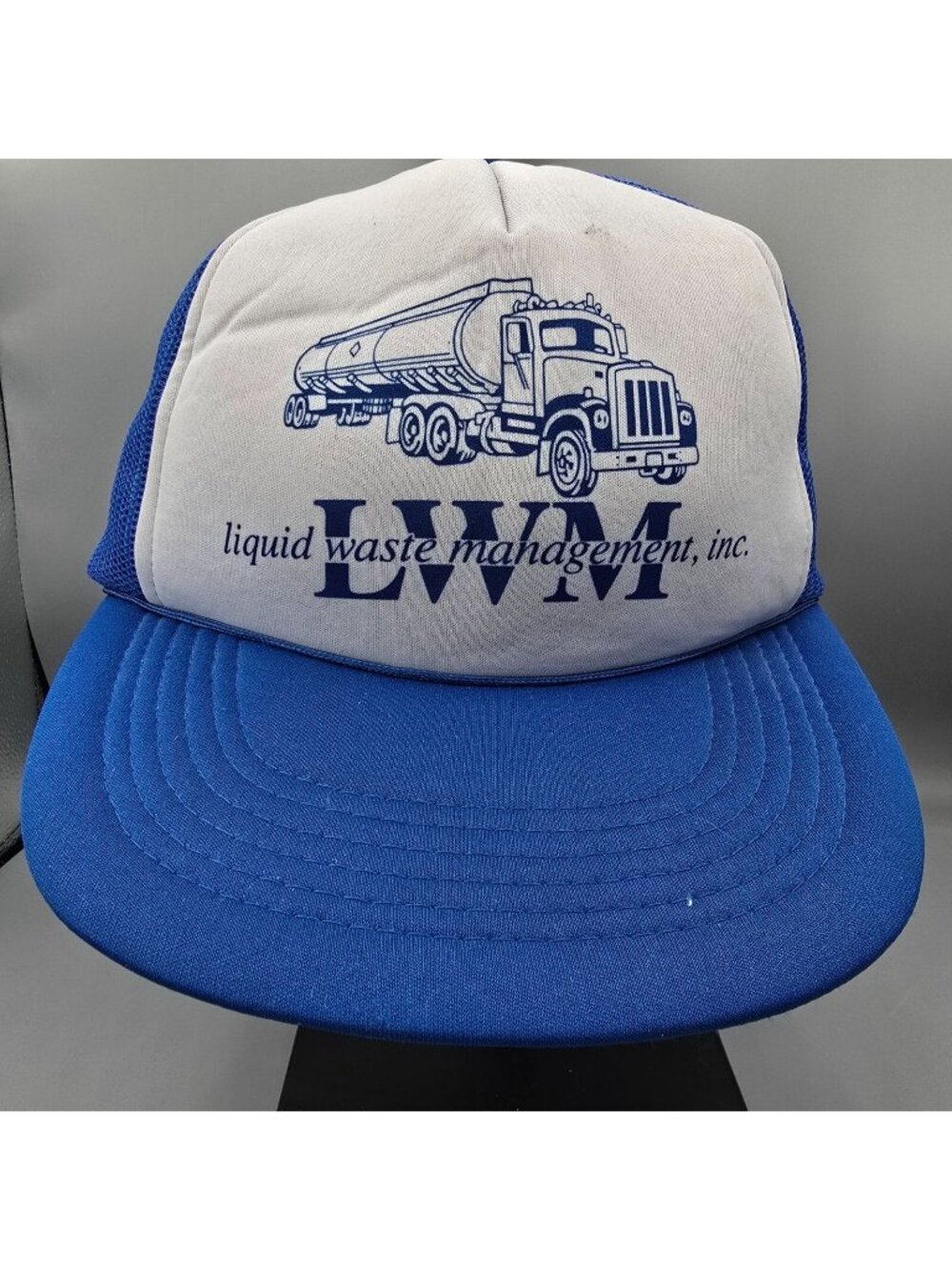 Vintage 80s/90s Distressed LWM Liquid Waste Management, Inc. ASI Trucker Hat